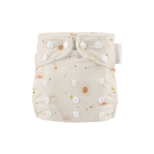 Newborn Reusable Cloth Nappy - Celestial