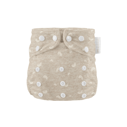 Newborn Reusable Cloth Nappy - Rainbow Oatmeal