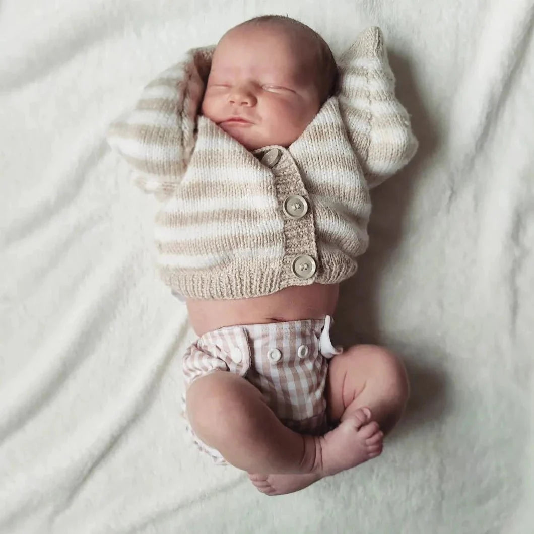 Newborn Reusable Cloth Nappy - Dottie Sage