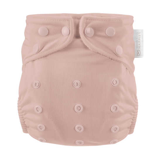 One Size All-In-One Reusable Cloth Nappy - Dusty Rose