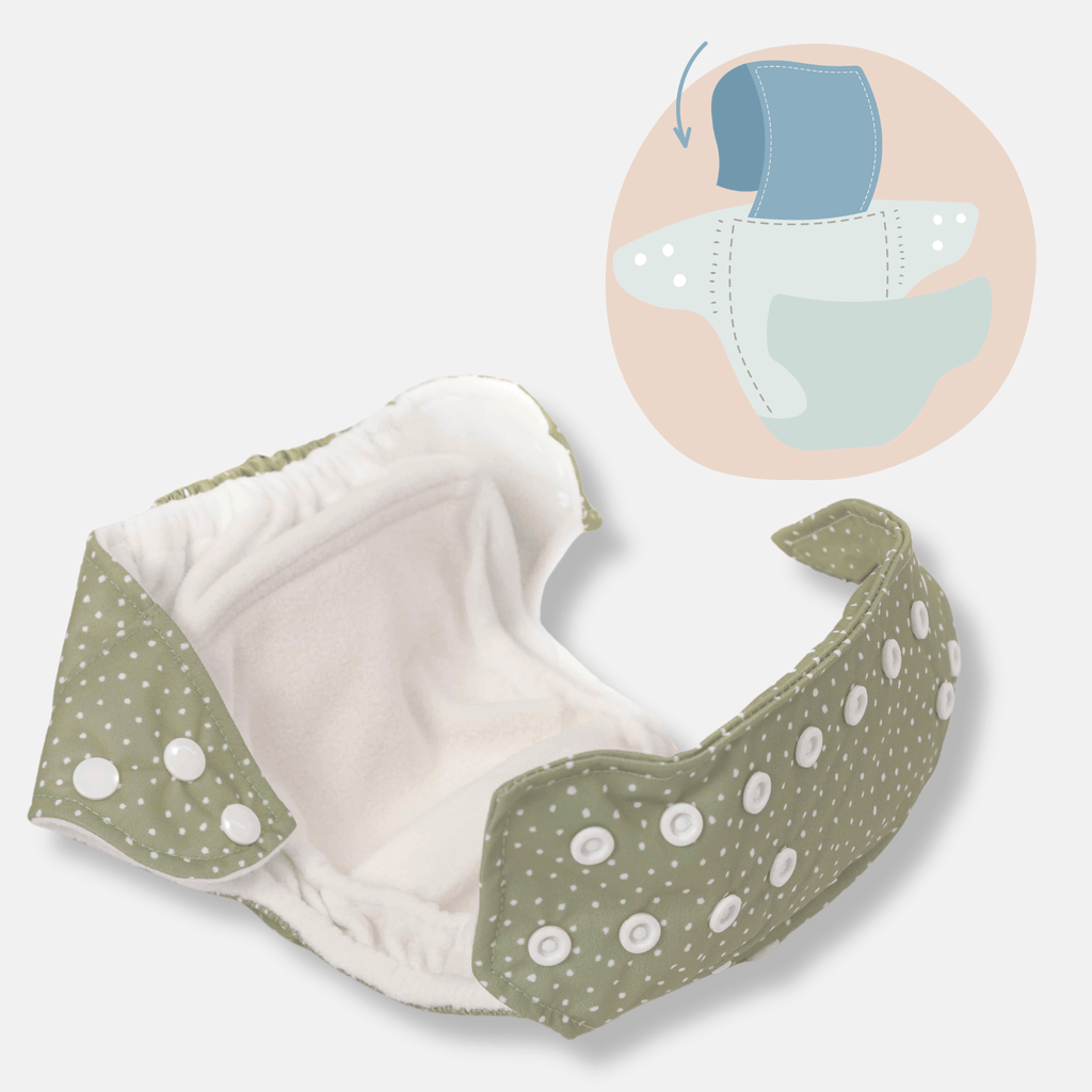 One Size All-In-One Reusable Cloth Nappy - Rainbow Oatmeal