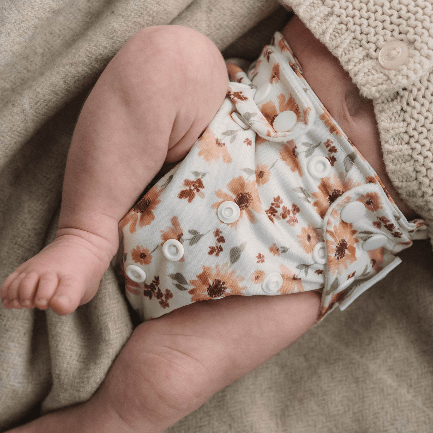 One Size All-In-One Reusable Cloth Nappy - Meadow