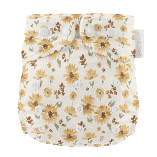 One Size All-In-One Reusable Cloth Nappy - Meadow