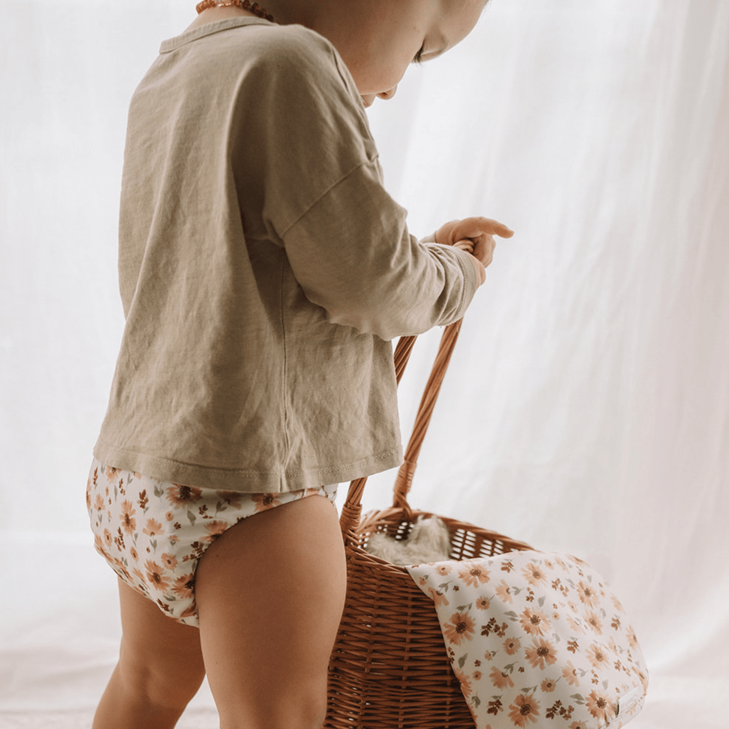 One Size All-In-One Reusable Cloth Nappy - Meadow