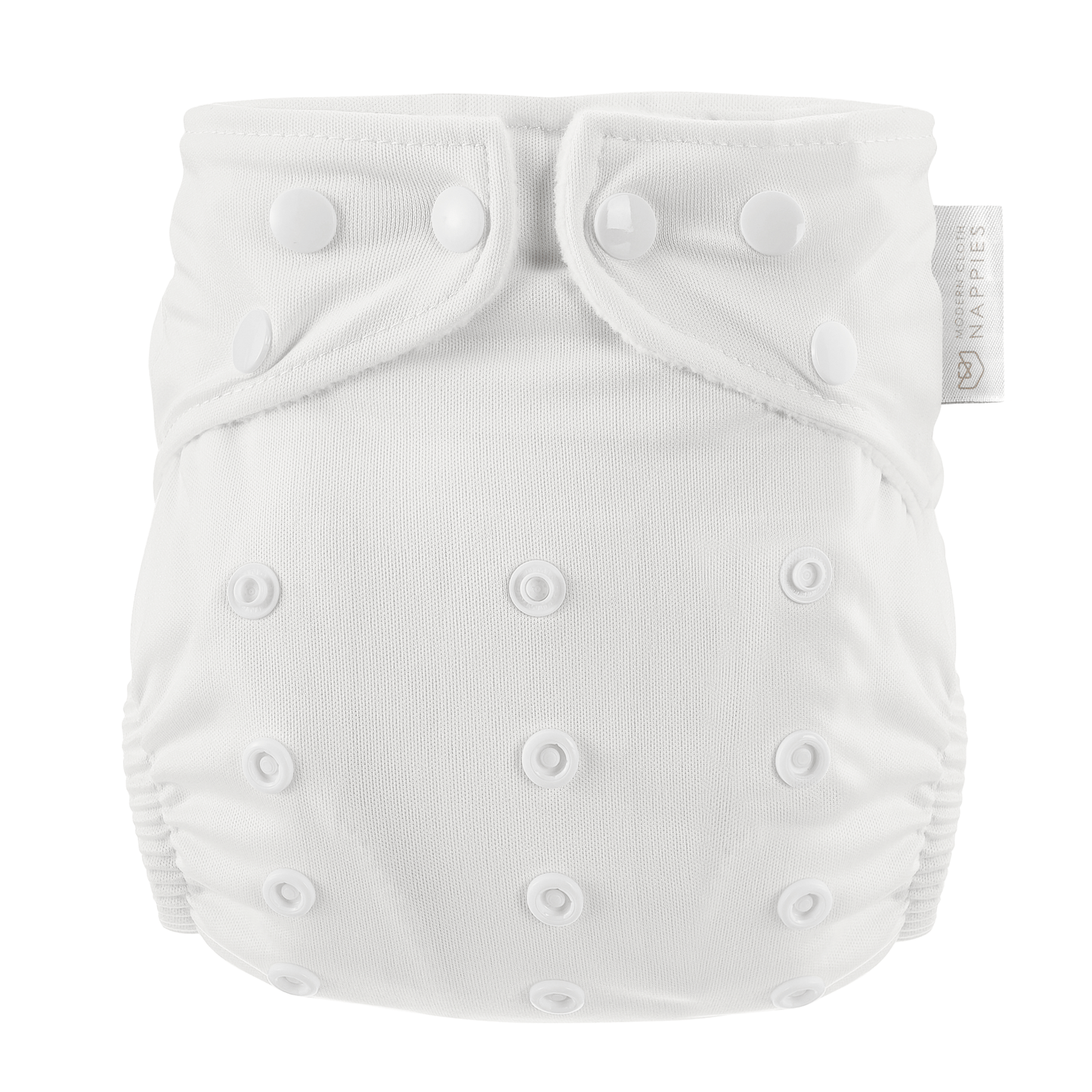 One Size All-In-One Reusable Cloth Nappy - Pure White