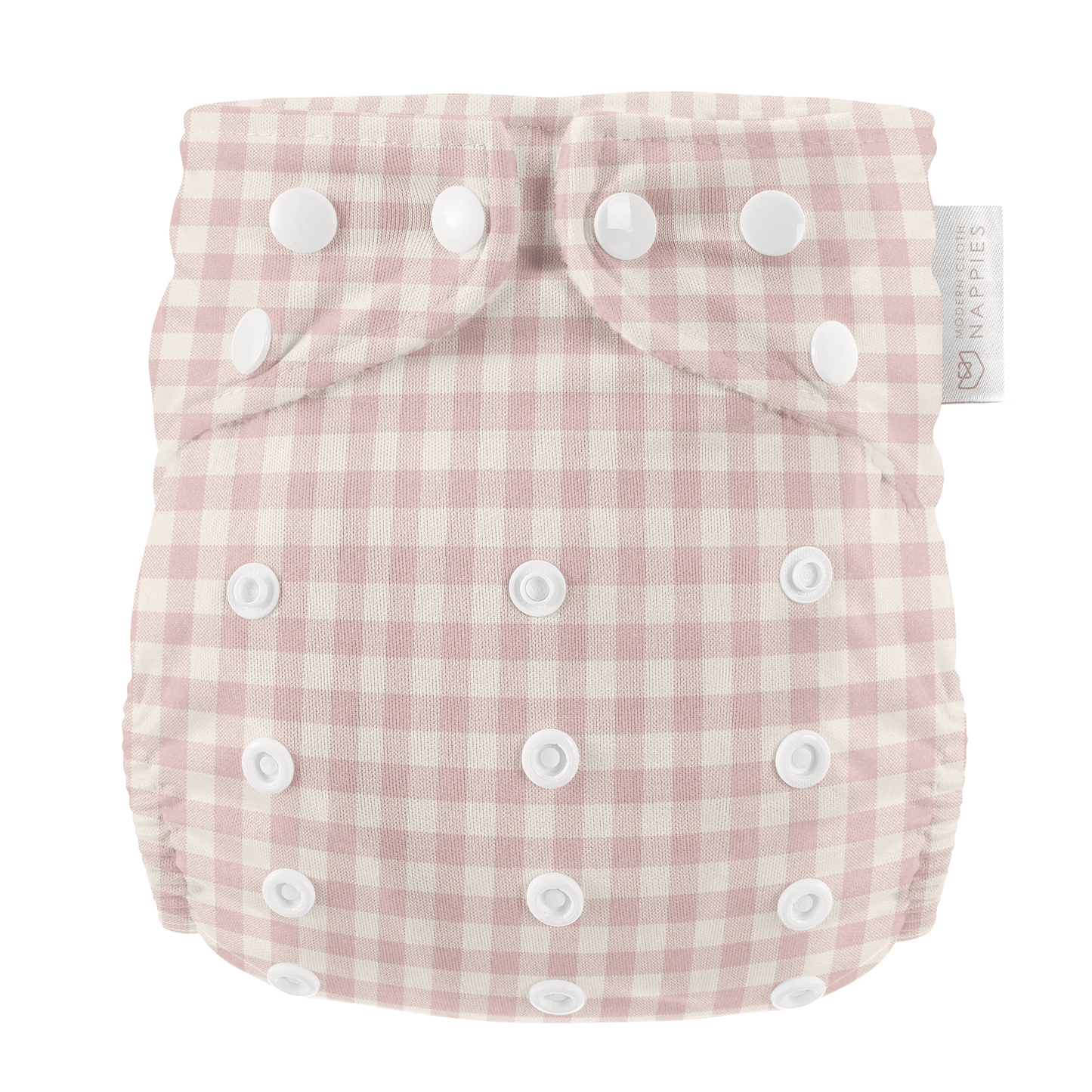 One Size All-In-One Reusable Cloth Nappy - Rose Gingham