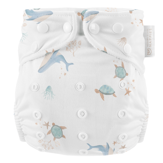 One Size Baby to Toddler Reusable Swim Nappies - Ocean Cuddles