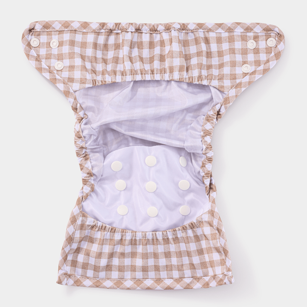 One Size Reusable Cloth Nappy Wrap - Blush