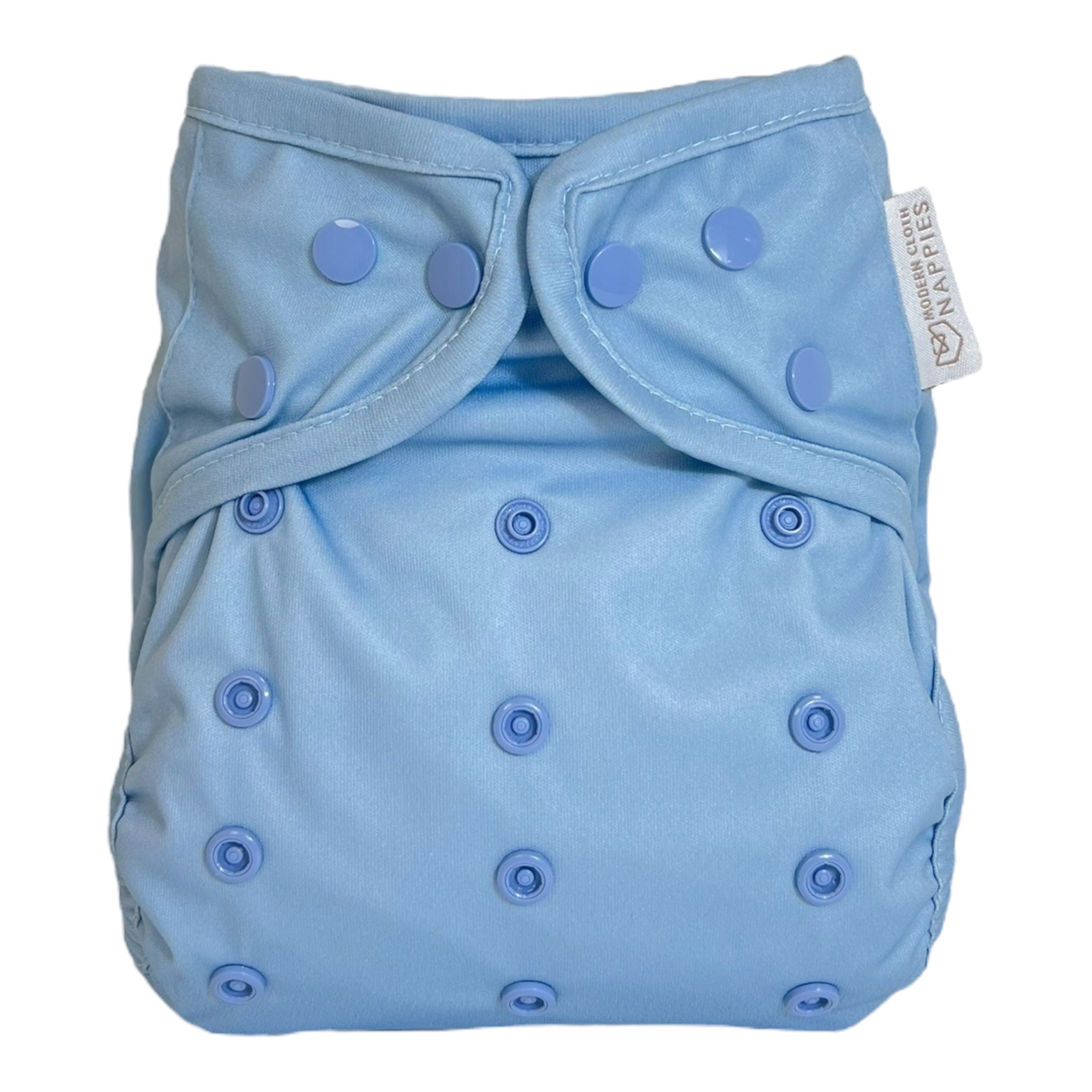 One Size Reusable Cloth Nappy Wrap - Dusty Blue