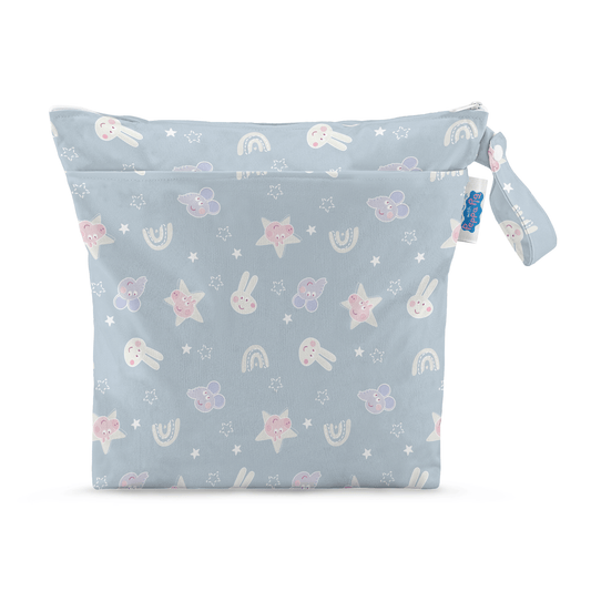 Peppa Pig Grab & Go Nappy Wet Bag - Blue Mix Peppa & Friends