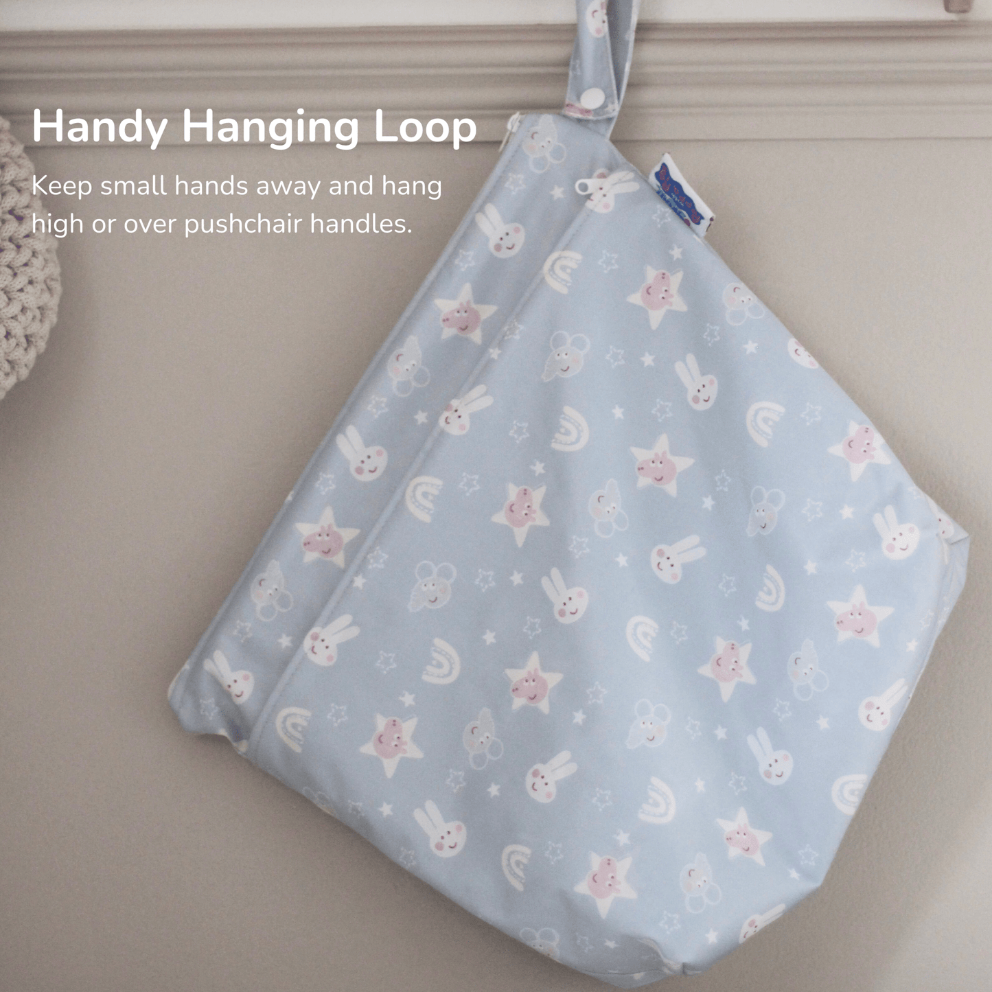 Peppa Pig Grab & Go Nappy Wet Bag - Blush Stripe