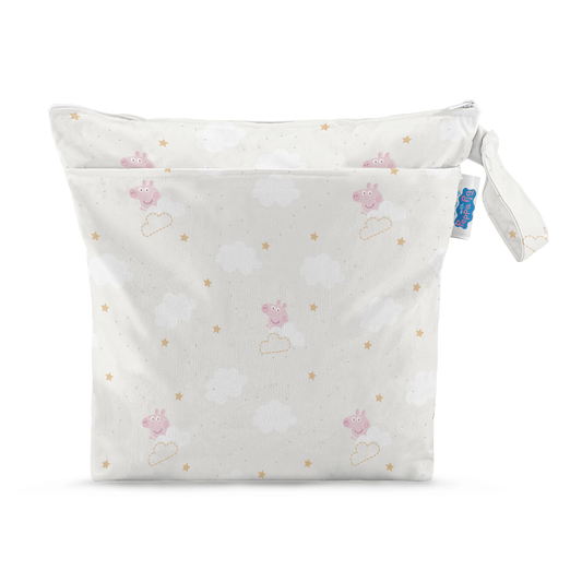 Peppa Pig Grab & Go Nappy Wet Bag - Peppa Clouds