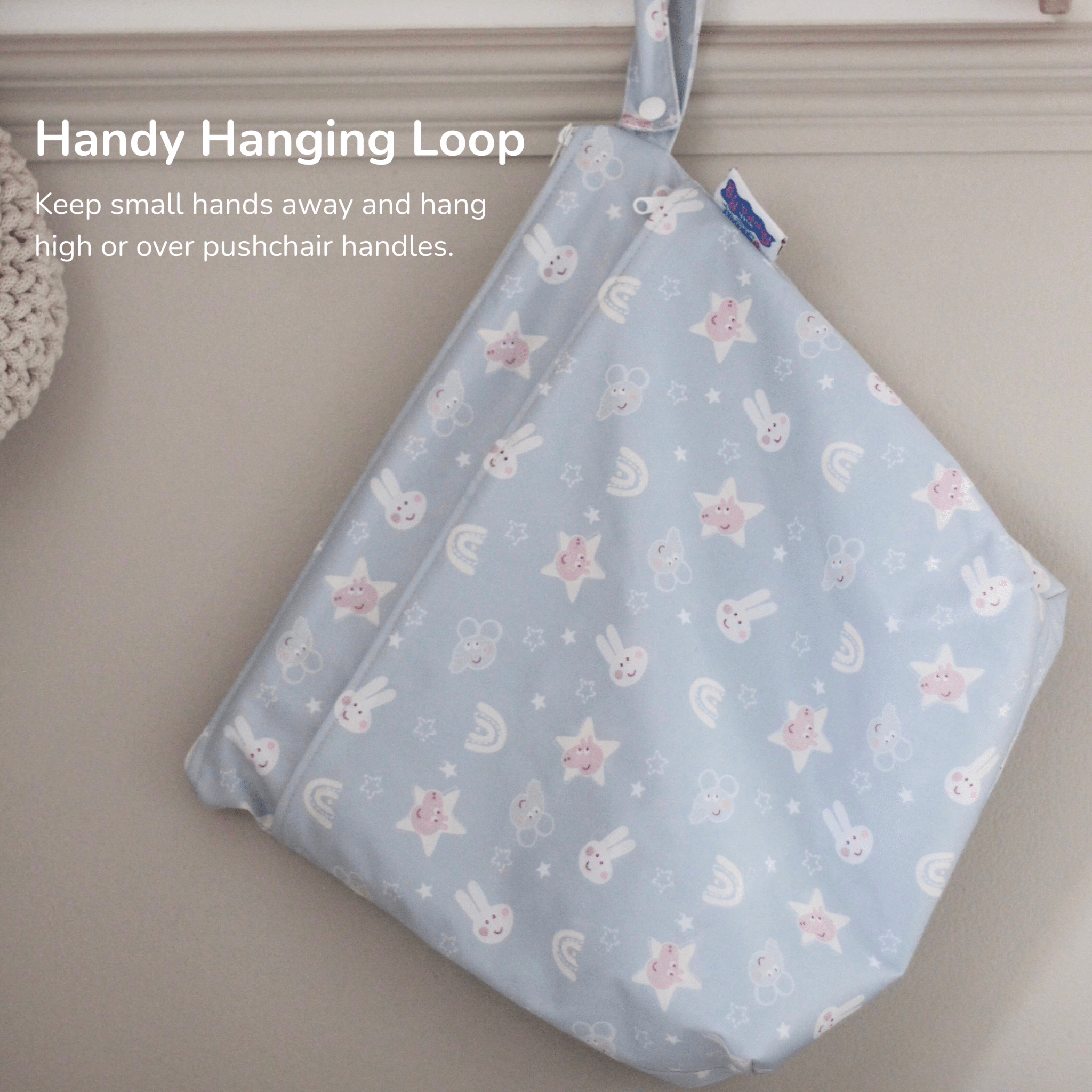 Peppa Pig Grab & Go Nappy Wet Bag - Pink Rainbows