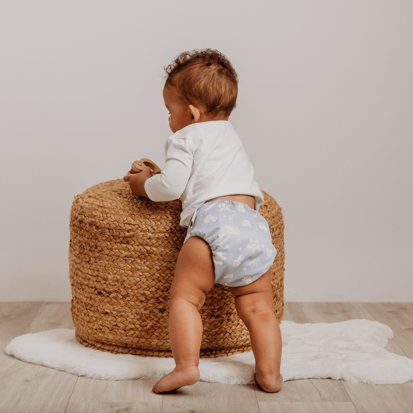 Peppa Pig One Size All-In-One Reusable Cloth Nappy - Blue Mix Peppa & Friends