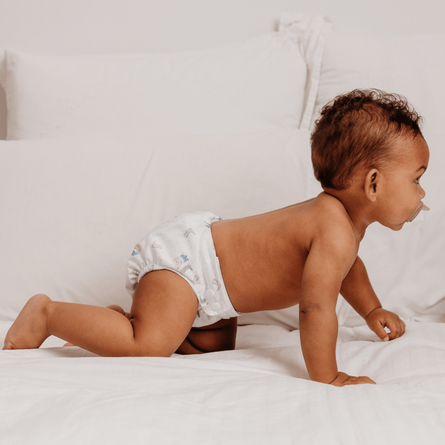 Peppa Pig One Size All-In-One Reusable Cloth Nappy - George & Mr.Dinosaur | White