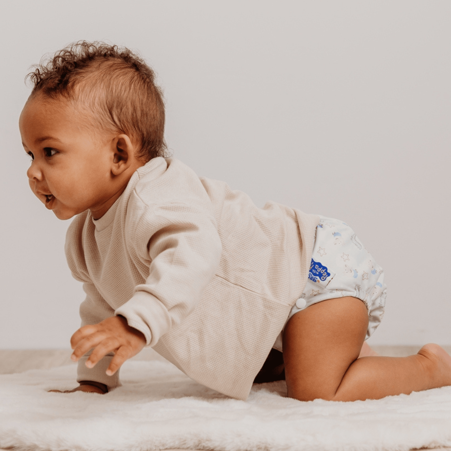 Peppa Pig One Size All-In-One Reusable Cloth Nappy - George Pig | Sage