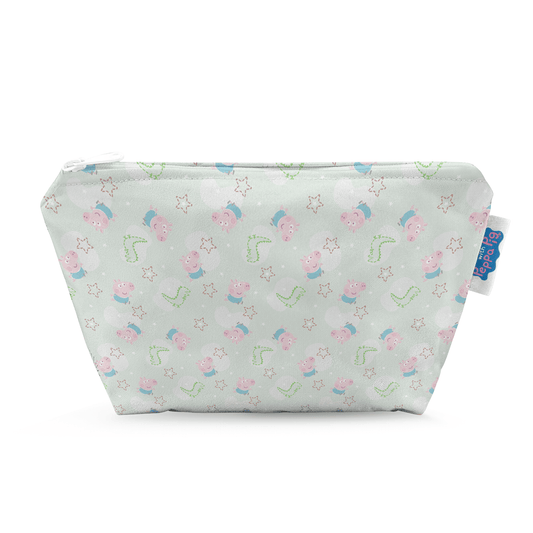 Peppa Pig Small Reusable Cloth Wipe Wet Bag - George Pig | Sage