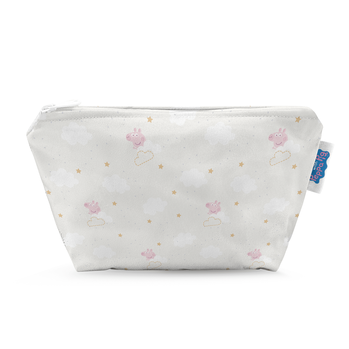 Peppa Pig Small Reusable Cloth Wipe Wet Bag - Peppa Clouds