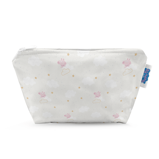Peppa Pig Small Reusable Cloth Wipe Wet Bag - Peppa Clouds