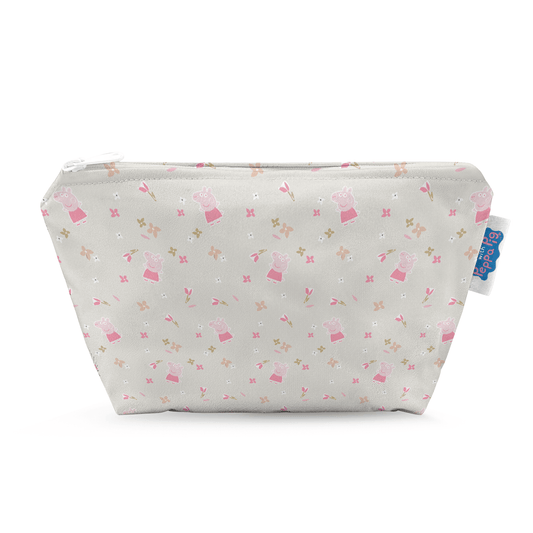Peppa Pig Small Reusable Cloth Wipe Wet Bag - Peppa Floral