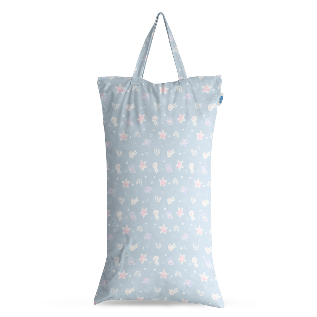 Peppa Pig XL Wet Bag Reusable Cloth Nappy Pail - Blue Mix Peppa & Friends