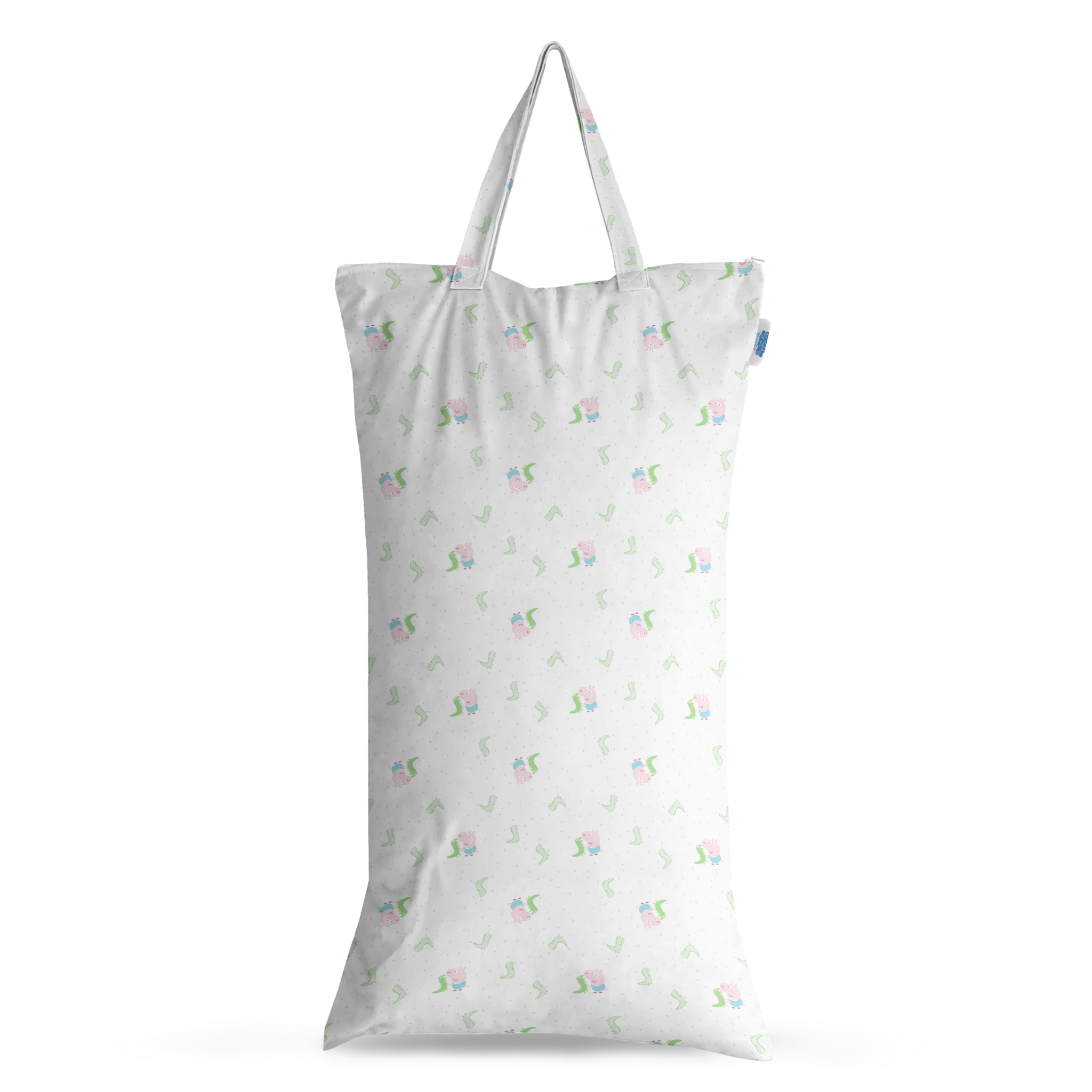 Peppa Pig XL Wet Bag Reusable Cloth Nappy Pail - George & Mr.Dinosaur | White
