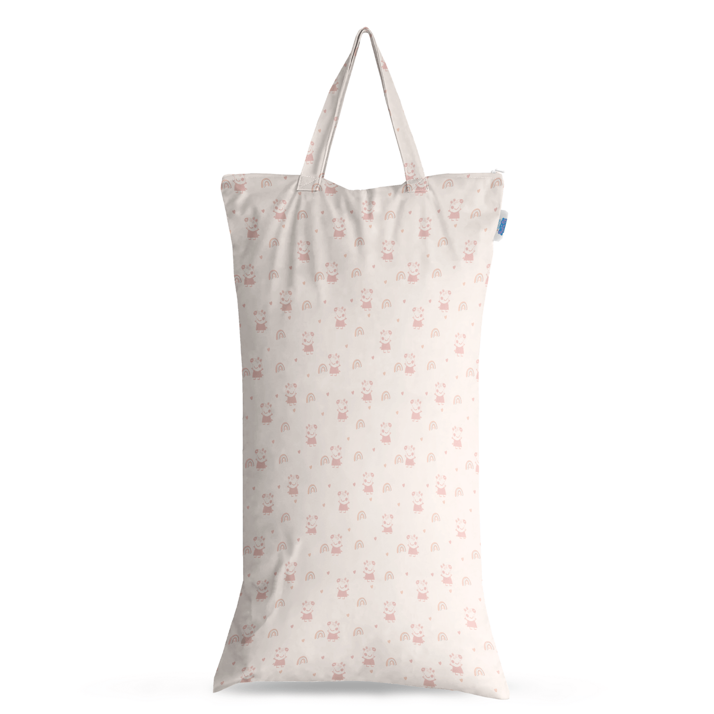 Peppa Pig XL Wet Bag Reusable Cloth Nappy Pail - Pink Rainbows
