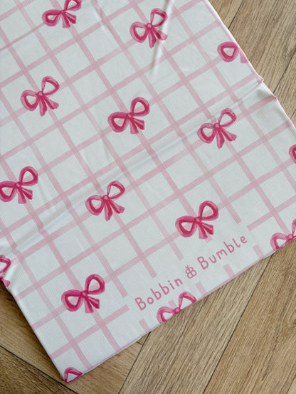 Travel Changing Mat - Pink Bows