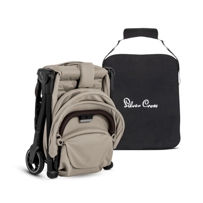 Silver Cross Clic 2 Travel Stroller inc Travel Bag - Latte