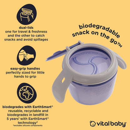 Vital Baby Children's Snack on The Go Pot - Natural Moss