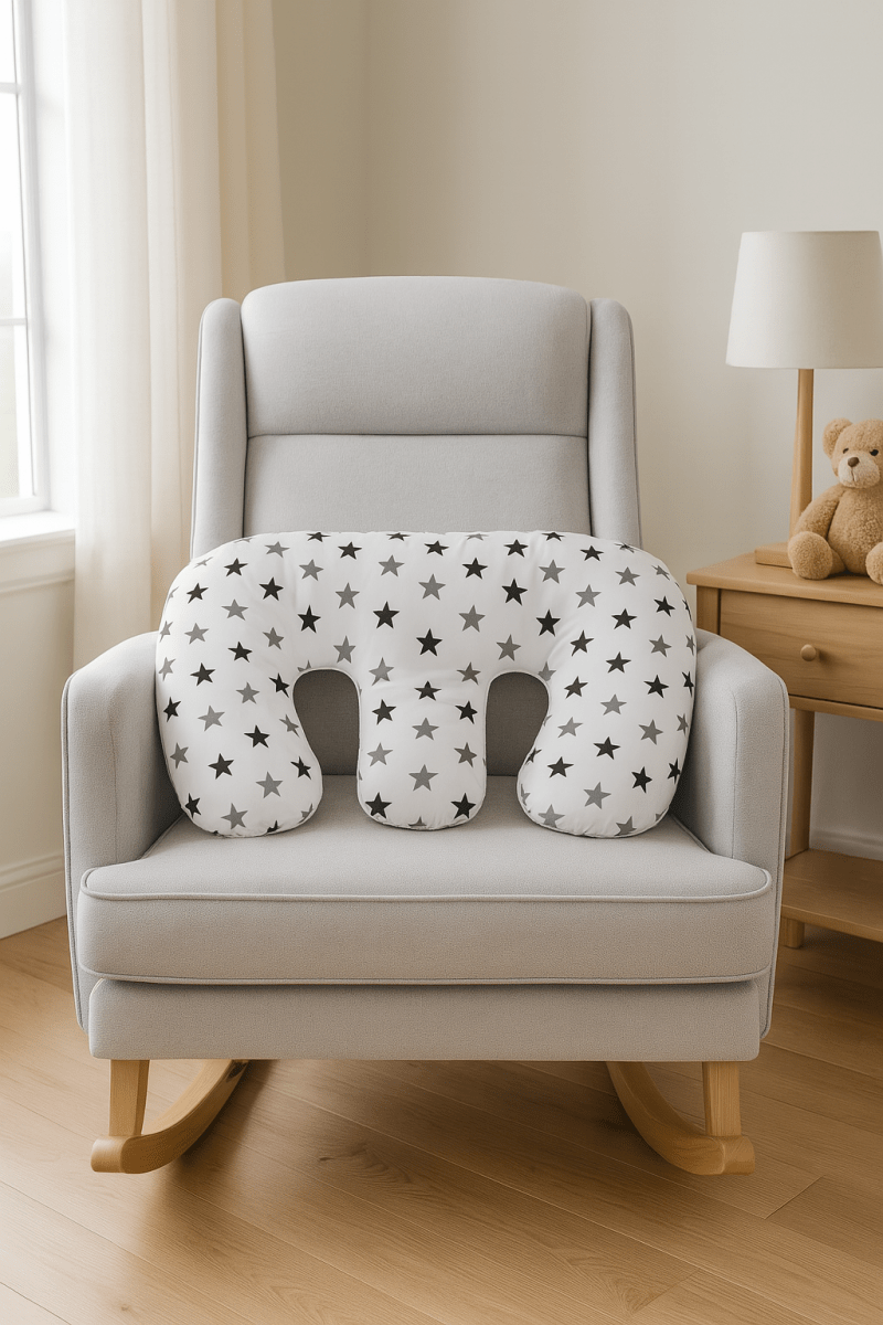 Twin Pregnancy Nursing Pillow - Silver Stars