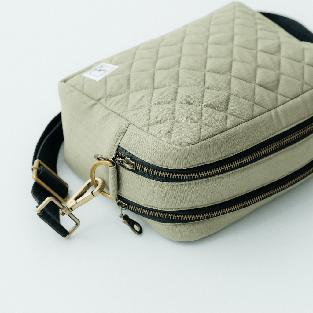 The GoGreen Sling Nappy Bag (Linen Cotton - Green)